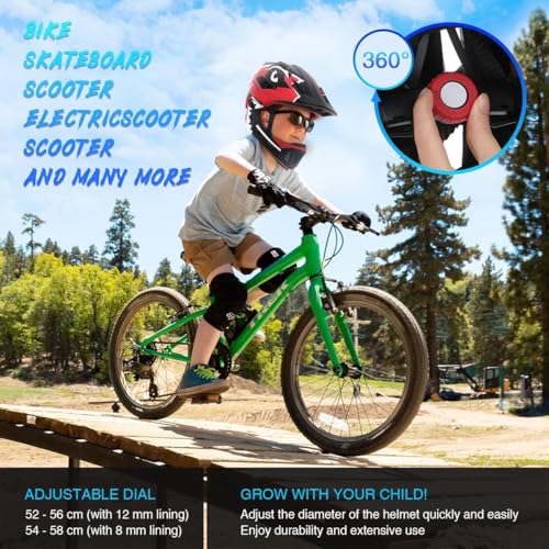 Lixada Full Face Helmet Children Detachable Sports Safety Helmet Bicycle Helmet Children Sports Helmet for Children Safety Helmet for Cycling Skating
