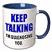 3dRose Keep Talking I'm Diagnosing You Blue and Black Two Tone Mug, 1 Count (Pack of 1), Multicolor