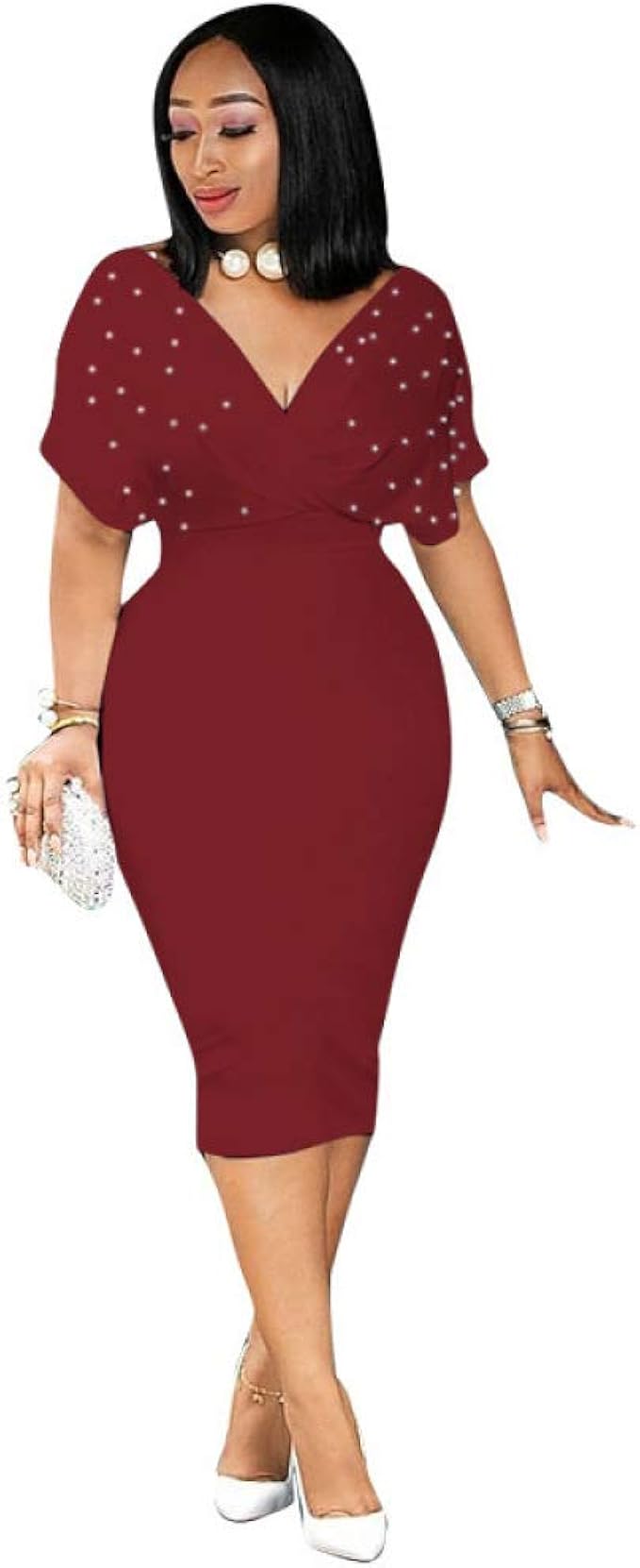 Kleid Mit Halben Ärmeln