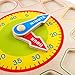 Joqutoys Wooden Shape Sorting Clock Puzzle Teaching Time Number Blocks Educational Toy for Kids
