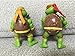 Teenage Mutant Ninja Turtles | Action Figure Collectible Toy weapons | [Raphael, Michelangelo, Donatello and Leonardo,Splinter, Foot Soldier] | Cake Toppers | Party Favors- 6 Pcs (Classic Version)