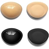 UPSTORE 2 Pairs Women Silicone Adhesive Bra Pads Waterproof Push-Up Inserts Reusable Sticky Breast Lift Pads for Swimsuits Bikini Dress