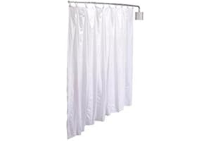 R&B WIRE PRODUCTS R&B Wire PST Wall Mount Telescoping Privacy Screen Curtain, White