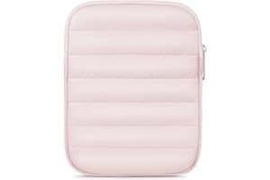 Clezolraa 6-7 Inch Puffy Sleeve Case for 7" Kindle Paperwhite 12th Gen/Colorsoft 2024, 6.8" Kindle Paperwhite 11th Gen, 6" Kindle 11th Gen 2024/2022, Oasis, Protective Pouch Bag, Rose Gold