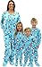 PajamaMania Footed Family Matching Blue Fleece Penguin Pajamas