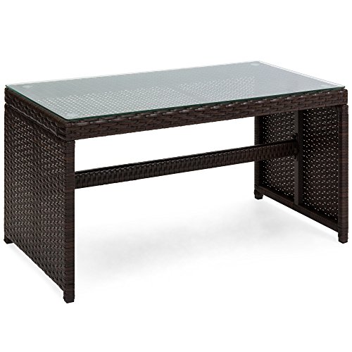 Best-Choice-Products-4-Piece-Wicker-Patio-Conversation-Furniture-Set-with-4-Seats-and-Tempered-Glass-Top-Table-Brown