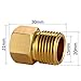 KES Adapter 1/2 NPT Male to 9/16-24 UNEF Female Converter Connection Fitting for Faucet Supply Line Solid Brass (Pack of 2) PJ12-P2