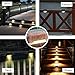 PEATOP Solar Deck Lights Led Solar Step Lights Outdoor Warning Warm Light for Steps Decks Pathway Yard Stairs Fences Tent Camping 16 Pack (Black)