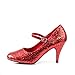 Funtasma by Pleaser Women's Glinda-50G Mary Jane Pump,Red Glitter,8 M US