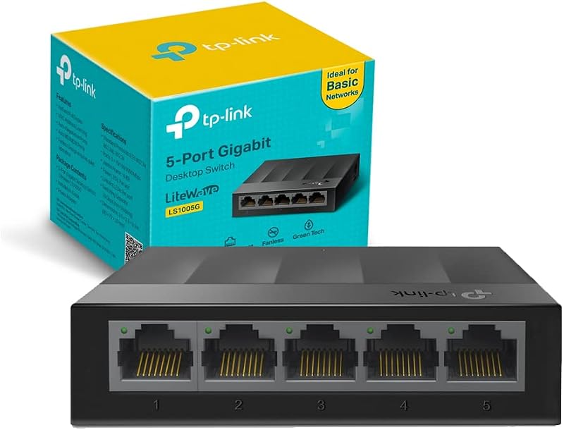 LS1005G Switch 5 Porte Gigabit, Funzionamento Silenzioso