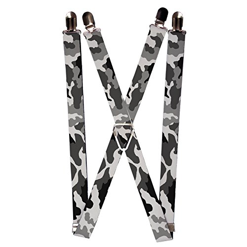 Camouflage Camo Military Army Grey White Suspenders