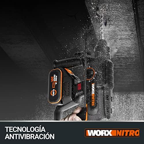 WX381 Martillo Perforador Brushless 20V 2J Batería 4Ah