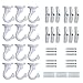 Plant Ceiling Hooks,UDGTEE Pack of 12 Complete Sets Heavy Duty Metal Ceiling Hooks,Swag Hooks with Steel Screws/Bolts and Toggle Wings,White Enamel Finish