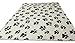bogo Brands Large Fleece Pet Blanket with Paw Print Pattern Fabric - 60 x 39 Dog and Cat Throw (Tan & Black)