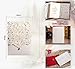Jofanza 50pcs White Laser Cut Wedding Invitations with Rhinestone and Envelopes 5 x 7.3 Inch Lace Invitation Cards for Engagement Anniversary Quinceañera Sweet 16