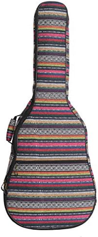 Glenmi Bohemian Acoustic Guitar Case for Girls,Soft Foam Padded 40 41 Inch classical folk Guitar Gig Gag Backpack with Neck Protector Pillow Pad