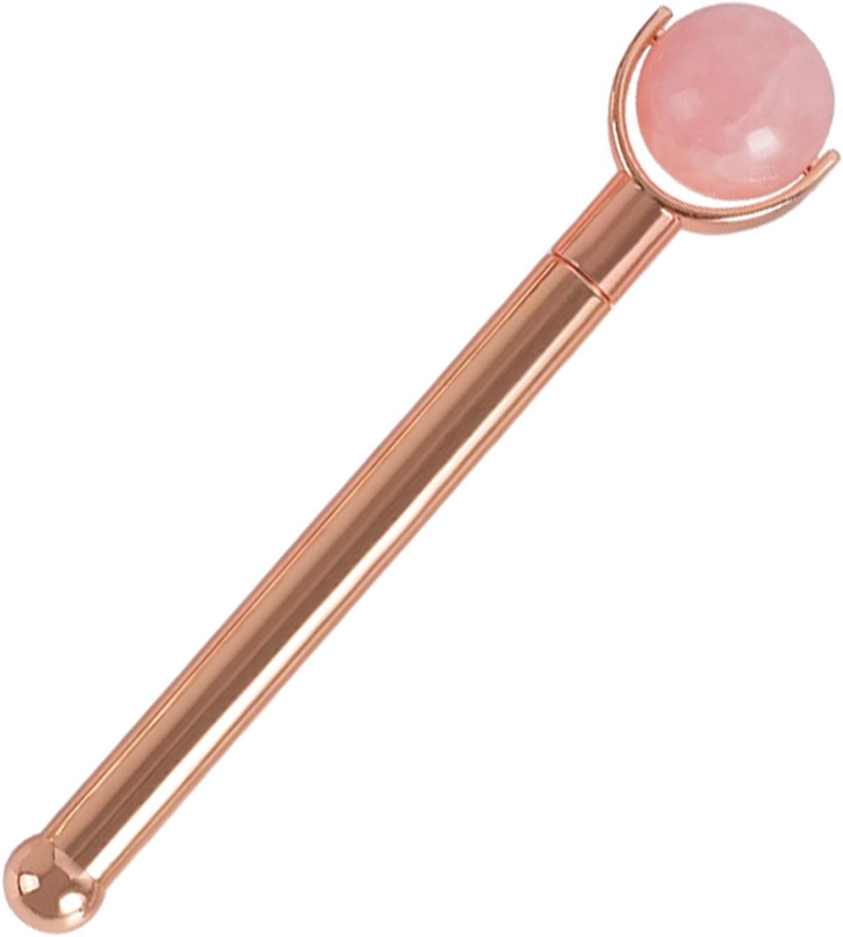 Jade Roller Facial Tools,Rose Quartz Roller,Gold Metal Handle,100% Real Jade Stone,Natural Anti-Aging Facial Massage Kit,Treat Eye Bags Anti-Aging Dermal Massage Beauty Tools