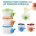 Zooawa Baby Formula Dispenser, Non-Spill Stackable Milk Powder Formula Container and Snack Storage for Travel, BPA Free, 3 Compartment, Medium Color