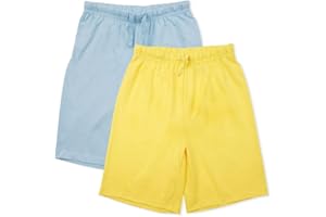 KID NATION Kids Unisex 100% Cotton Casual Pull On Shorts for Boys and Girls 4-12 Years
