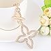 Jzcky Shzrp Creative Hollow Four Leaf Clover Crystal Rhinestone Keychain Key Chain Sparkling Key Ring Charm Purse Pendant Handbag Bag Decoration Holiday Gift