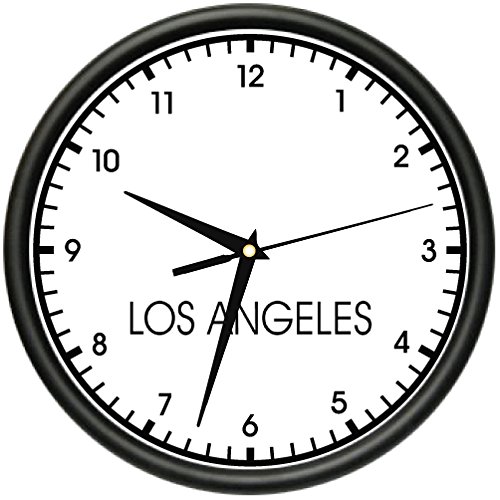 LOS ANGELES TIME Wall Clock world time zone clock office business