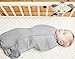 Woombie Original Nursery Swaddling Blanket - for Babies up to 3 Months (Kiss Elephant Blue, 5-13 lbs)