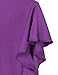 Bebonnie Women Summer Tops Short Sleeve, Women's V Neck Short Sleeve Ruched Knitted T Shirt Blouse Tops Violet,XL
