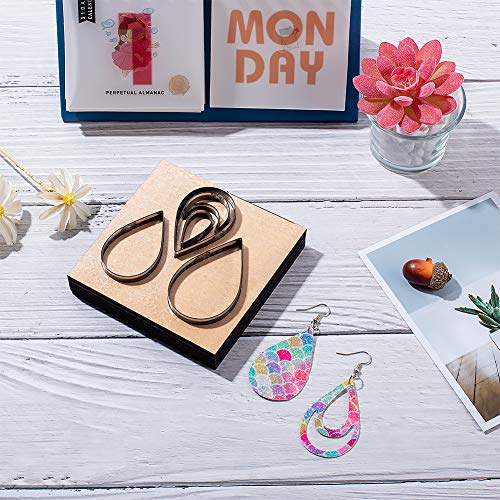 PH PandaHall Scrapbook Embossing Wooden Die Cutting Leather Mold, Drop  Shape Cutting Mold for Earring Jewelry