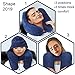 Sunany Inflatable Neck Pillow Used for Airplanes/Cars/Buses/Trains/Office Napping with Free Eye Mask/Earplugs (Blue-)