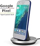 Google Pixel Desktop Charging Dock by Encased - Type C Charger for Pixel (Case compatible) (Aluminum/Black)