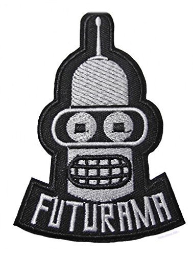 FUTURAMA - TV Show "BENDER" Embroidered PatchApprox: 3.9"/10cm x Approx: 2.5"/6.5cm By MNC Shop