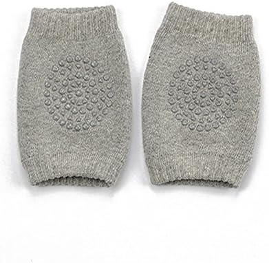 Unisex Baby Toddlers Kneepads, Adjustable Knee Elbow Pads Crawling Baby Crawling Anti-Slip Knee Compression (Light Gray)