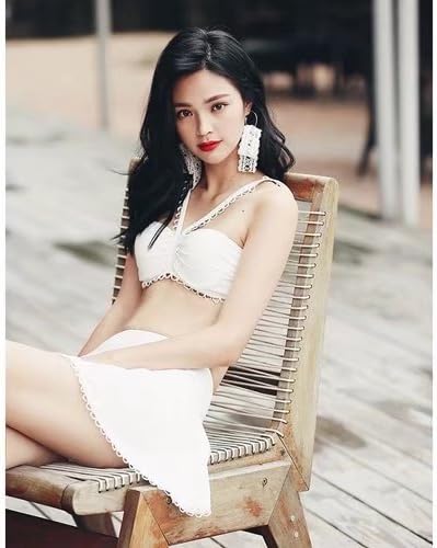 Amazon ノーブランド品 ワンピース 水着 3点セット 女性用 黒 白 かわいい シンプル ミセス レディース ワンピース 体型カバー セクシー 大人 ワンピース 温泉水着 ホワイト Xl ワンピース 通販