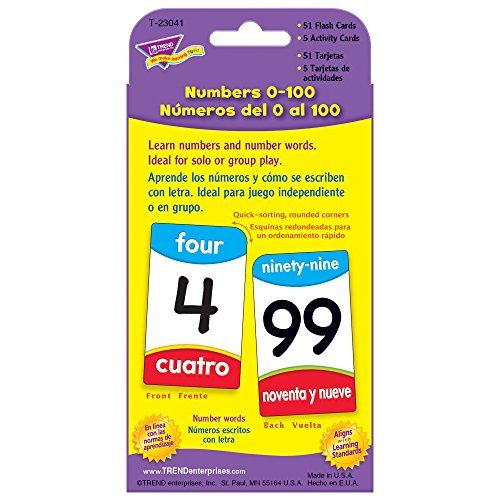 Numbers 0-100/Numeros del 0 al 100 Pocket Flash Cards
