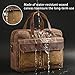 Briefcase for Men,Messenger Bag for Men,15.6inch Laptop Lugagge Carry On Tote,Canvass Computer Large Satchel Shoulder Bags,Vintage Leather Handbag Waterproof for Travel Brown