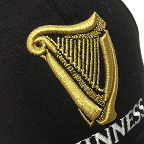 Guinness Baseball Cap With Official Logo And Red Signature,Black,One Size