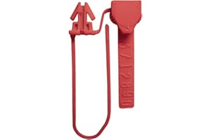 ELC SECURITY SEALS ELC Anchor Seals AFN 011N13PL1PPRD Anchor Seal AFN w/ 5.5" Plastic Sealing Thread, High-Relief Molded Numbers, in Polypropylene, Red Color, 4" Length,0.25" Thick (Pack of 250)