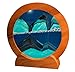 Exotic Sands Rd21 - Sand Pictures Manufacturer Direct - Handmade Quality - Circle Cherry Frame (Deep Ocean Blue) Moving Sand Pictures for All Ages.