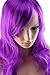 Long Curly Anime Cosplay Synthetic Wig 11 Colors Heat Resistant Fiber Full Wig with Bangs Layered Wavy Vogue 23'' / 58cm for Women Girls Lady Fashion and Beauty (purple)