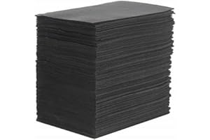 ATAQUS Tattoo 125 Sheets Black Dental Bibs Covers Disposable Lap Cloth 18'' x 13.5''…