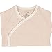 Niteo Baby Organic Cotton Kimono Bodysuit Long Sleeve with Side Snaps, Light Brown Pinstripes, 9-12M