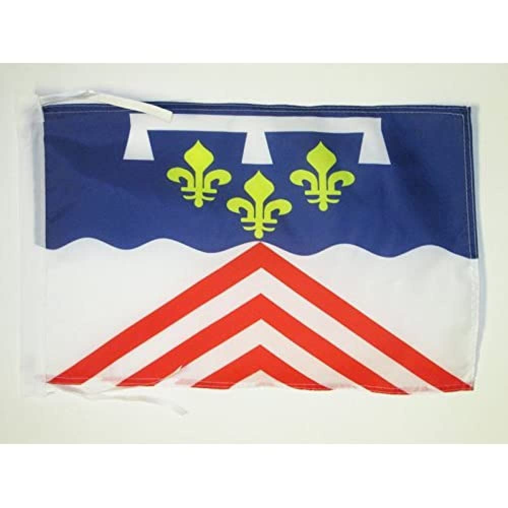 AZ FLAG - Eure-et-Loir Flag - 18'' x 12'' - 100% Polyester French department - France Small Banner with Two Cords - Fade Resistant - Vivid Colors - 18x12 in - 45x30 Cm — image 1