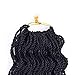 14'Wavy Senegalese Twist Free Ends Synthetic Braiding Hair Extensions 35 Roots/Pack 85g Kanekalon Ombre Jumbo Crochet Braids Pre-looped Hair (3 pcs 14 inch, 1b)