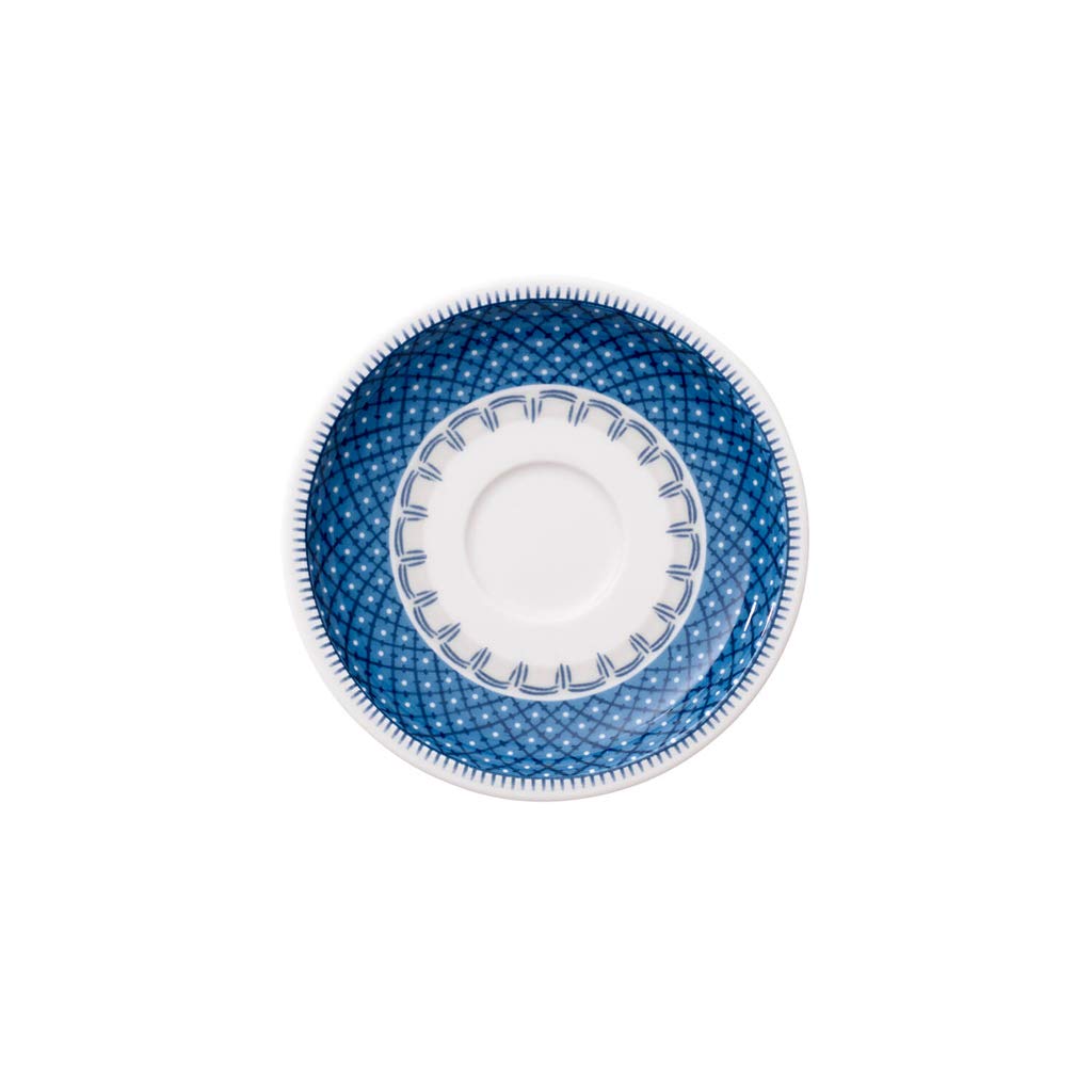 Villeroy & Boch Casale Saucer Espresso Cup, Porcelain, Blue/White, 12 cm