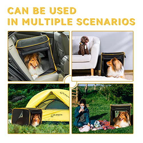 A4Pet Pop Up Dog Crate for Car, Portable Pet Dog Travel Crates Carrier