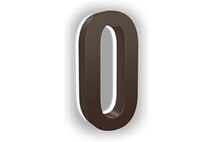 LN LUMANUMBERS 5 Inch House Numbers, ABS-Polymer, Premium Quality, Backlit LED 5000K Illuminated Home Address Number, Lighted House Numbers, Modern Address Numbers (0, Bronze)