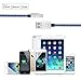 iPhone Charger Chamfind,iPhone Lightning to USB Cable (3Pack 10FT) Syncing and Charging Cord for iPhone 7,iPhone6,6s, 6 Plus,6s Plus, iPhone 5 5s 5c,SE, iPad Air, iPod,iPod (BlueWhite)