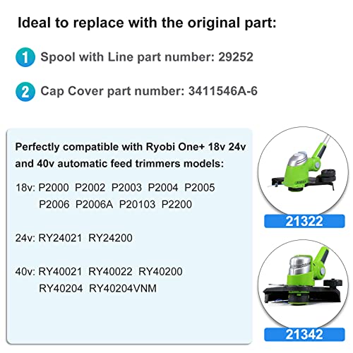 Future Way 8Pack Weed Eater String Replacement for Greenworks 20V, 40V