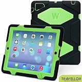 TRAVELLOR iPad Cases,iPad 2 Case,iPad 4 Case, [Heavy Duty] iPad Case,Three Layer Armor Defender And Full Body Protective Case Cover With Kickstand And Screen Protector for iPad 2/3/4 - Black/Green