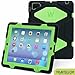 TRAVELLOR iPad Cases,iPad 2 Case,iPad 4 Case, [Heavy Duty] iPad Case,Three Layer Armor Defender And Full Body Protective Case Cover With Kickstand And Screen Protector for iPad 2/3/4 - Black/Green